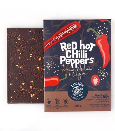 Lucifer Red Hot Chili Peppers Dark Chocolate — supplier photograph
