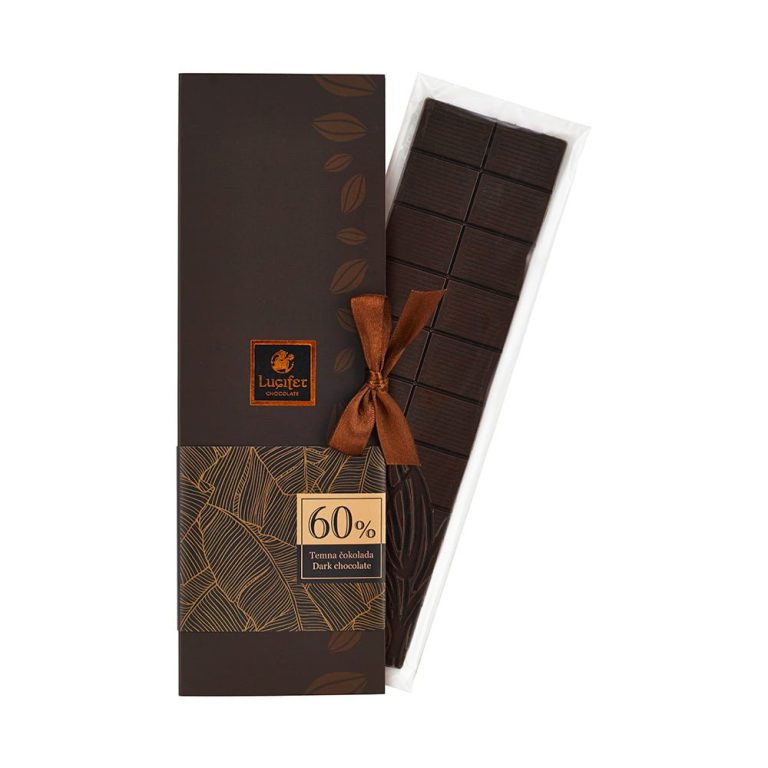 Lucifer Classic Dark Chocolate Letter — supplier photograph